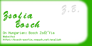 zsofia bosch business card